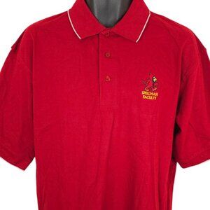 Vintage Cardinal Spellman Polo Shirt Mens Size Large 90s Red High School Faculty
